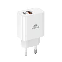 RIVACASE
Мережевий зарядний пристрій, 2х USB-А + Type-C, PD 20W+QC3.0, білий