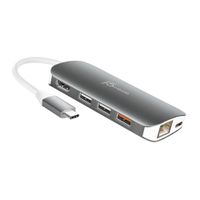 J5create
Док станція USB-C 9-в-1 (хаб/HDMI/PD/картридер), сірий
